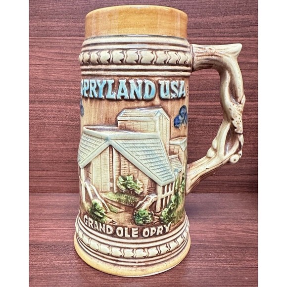 Opryland  Beer Stein Amusement Park Grand Ole Opry 70’s/80’s Vintage Rare Mug - Picture 1 of 7